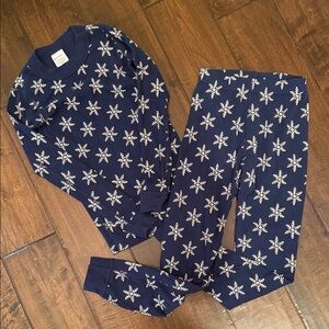 Hanna Andersson Blue Snowflake Pajama Set